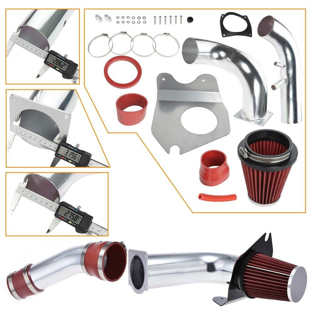 Cold Air Intake System With Filter For 1996-2004 Ford Mustang GT 4.6L V8 – Black Aluminum, 03CSG073ABK