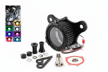 For Harley Air Cleaner Intake Filter LED Touring Street Road Glide Softail Dyna (1993+) - Black