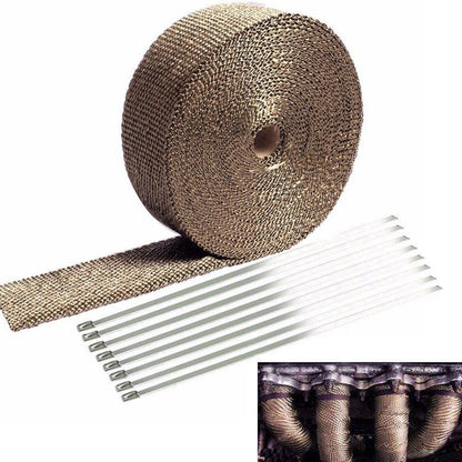 50 Ft Thermal Wrapping Golden Heat Tape for Exhaust Manifold Header
