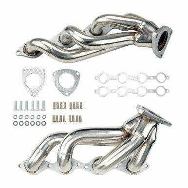 Short Exhaust Header for Chevrolet Silverado/GMC Sierra (1999-2005) with 4.8L 5.3L V8 Engine Default Title