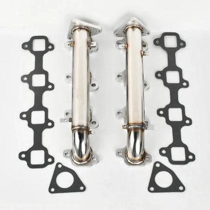 High Flow Exhaust Manifold and Up Pipes for Chevrolet Silverado (2001-2016) 6.6L Diesel 2WD