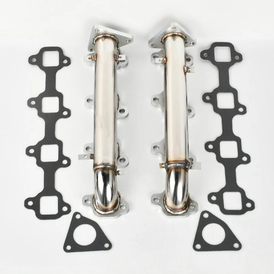 High Flow Exhaust Manifold and Up Pipes for GMC Sierra (2001-2016) 6.6L Diesel 2WD