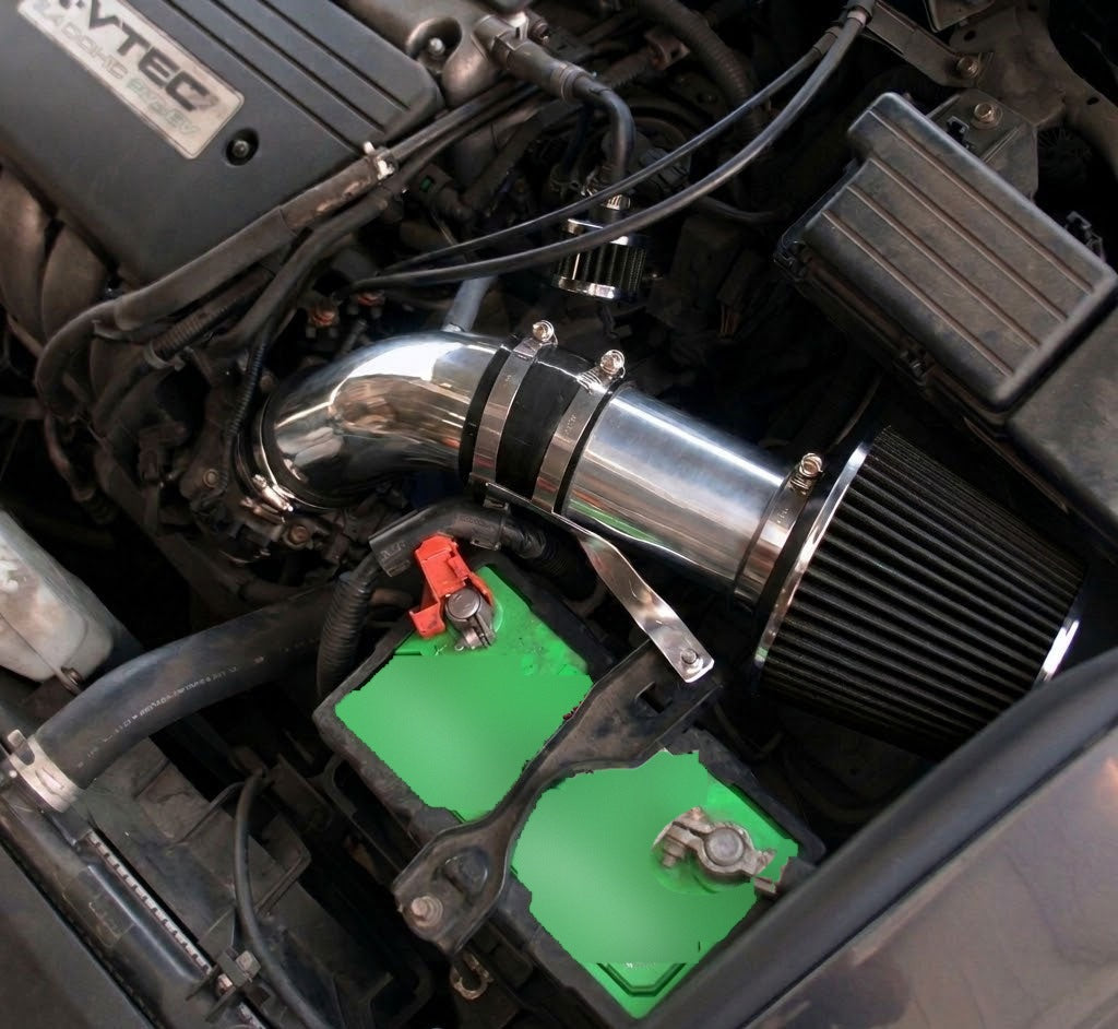 Cold air intake installed in a Honda Accord 2.4L engine bay
