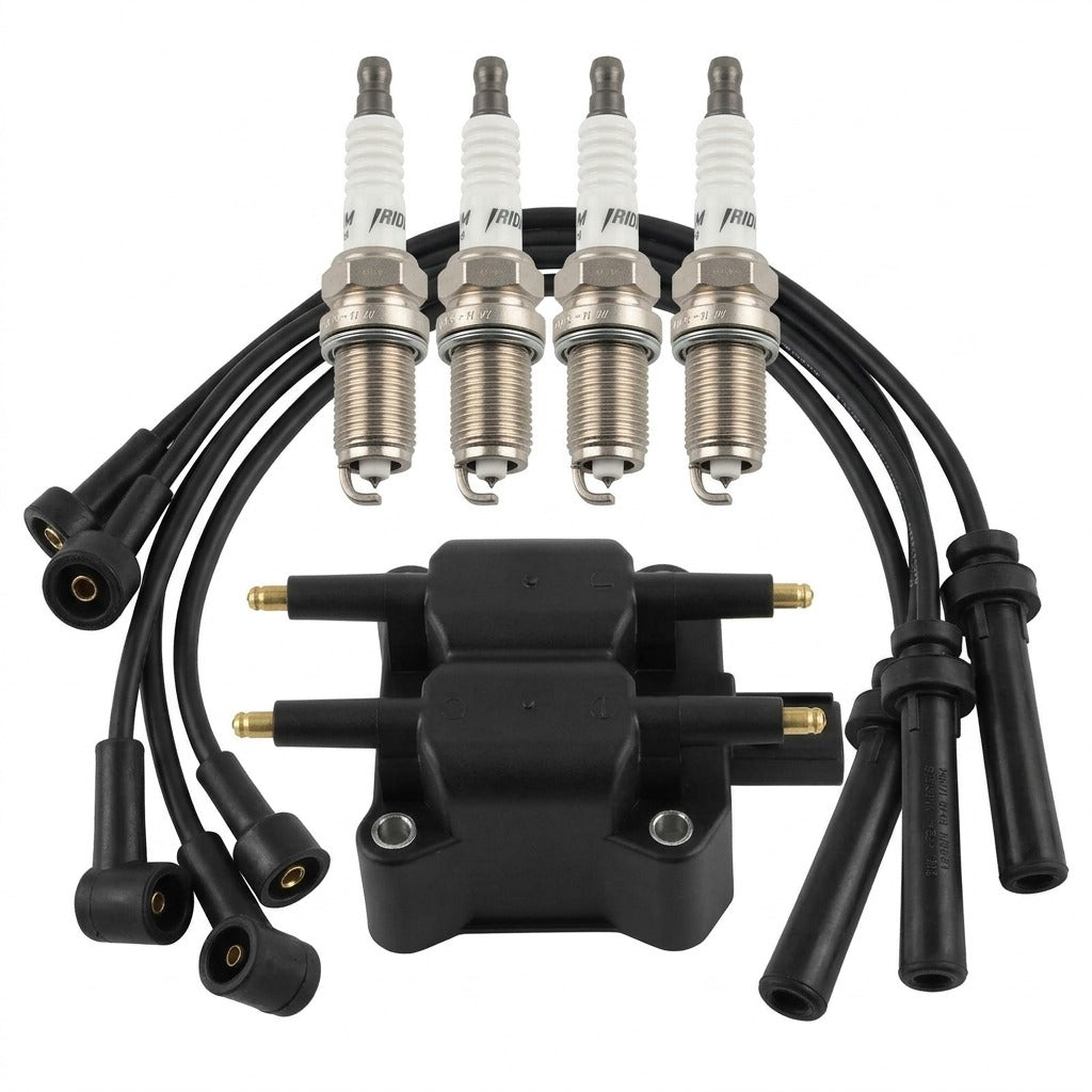 Ignition Coil and Iridium Spark Plugs and Wires for Chrysler Sebring (2001-2006) 2.4L
