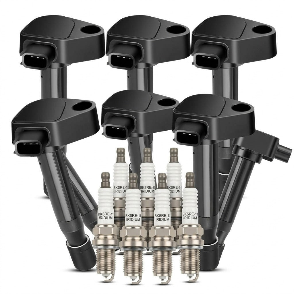 Ignition Coil and Iridium Spark Plugs for Acura RL (2005-2008) 3.5L