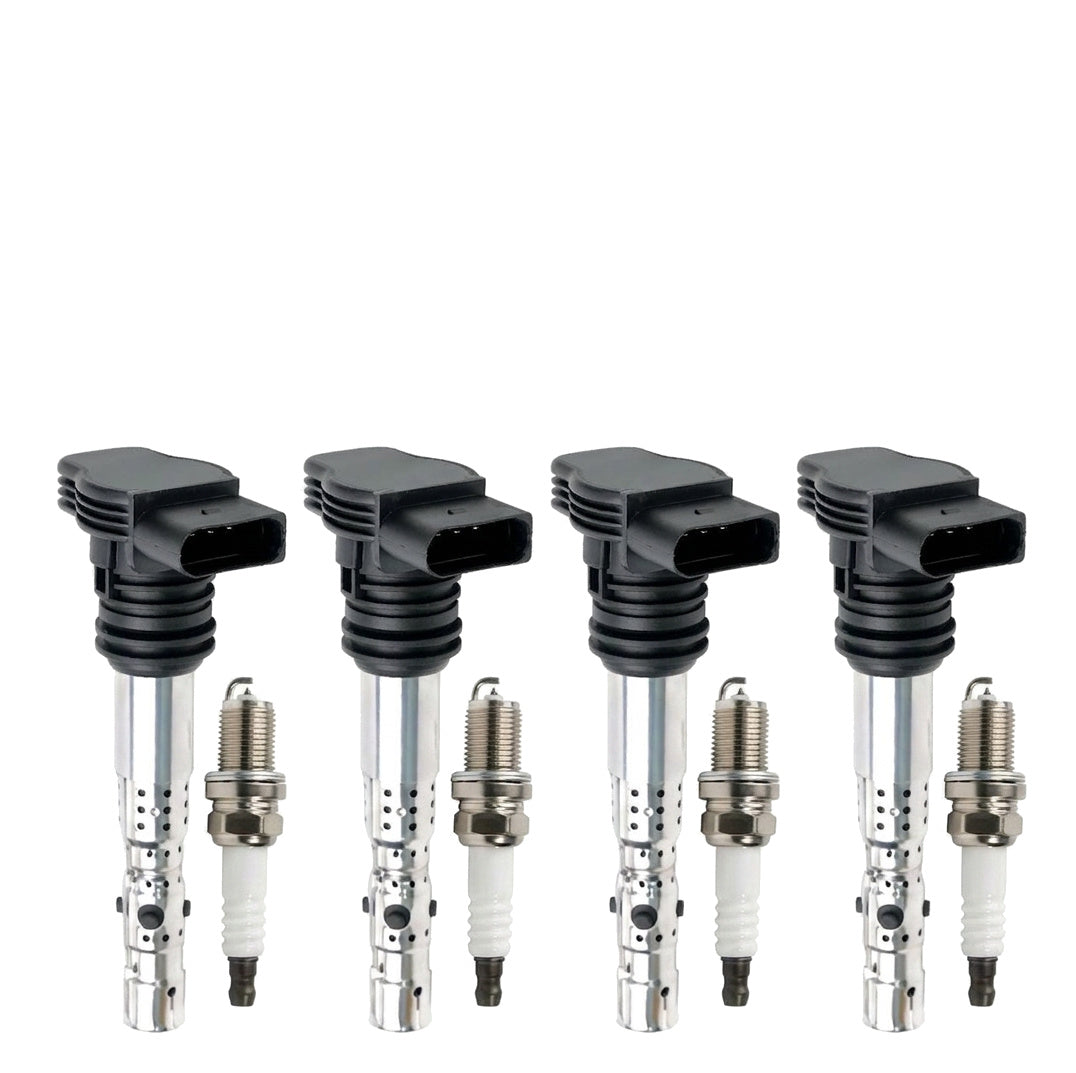 Ignition Coil and Iridium Spark Plugs for Audi A3 (1998-2004) 1.8L