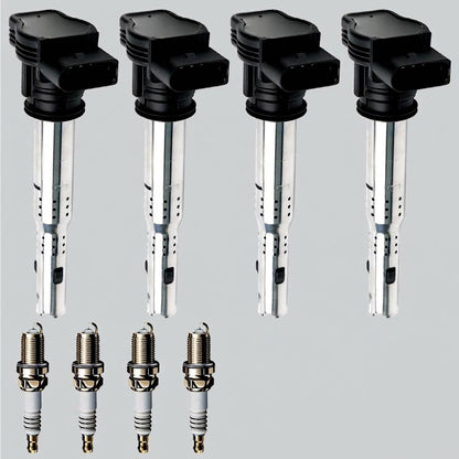 Ignition Coil and Iridium Spark Plugs for Audi A3 (2004-2013) 2.0L