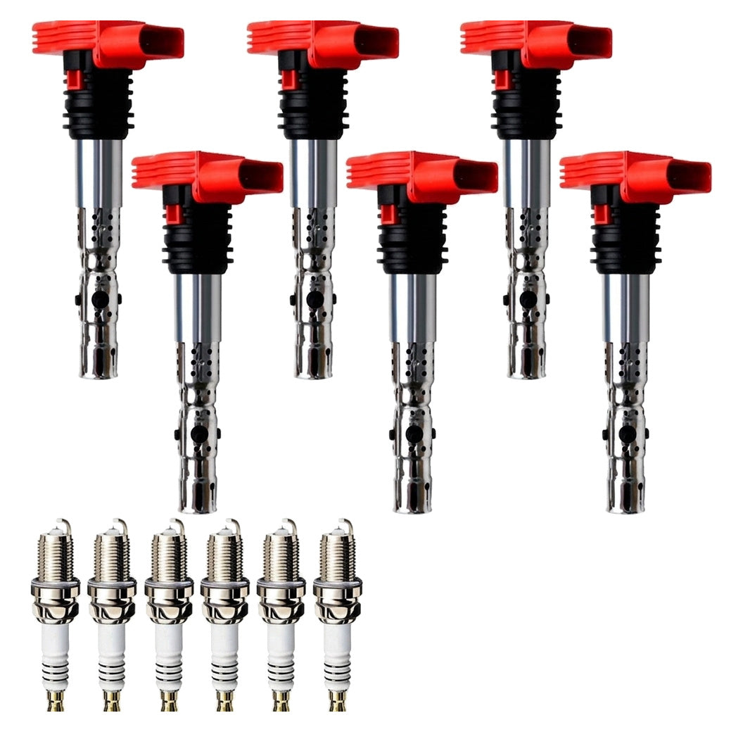 Ignition Coil and Iridium Spark Plugs for Audi A4 (2003-2005) 3.0L