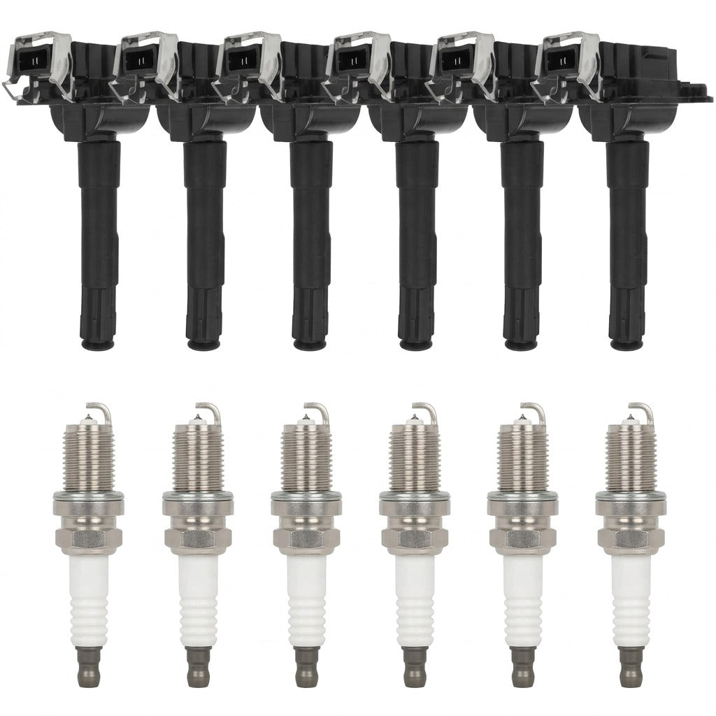 Ignition Coil and Iridium Spark Plugs for Audi A6 (2000-2002) 2.7L