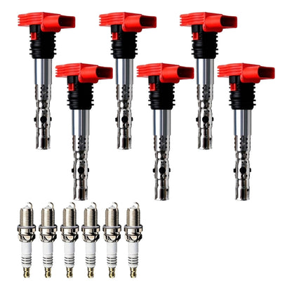 Ignition Coil and Iridium Spark Plugs for Audi A6 (2002-2004) 3.0L