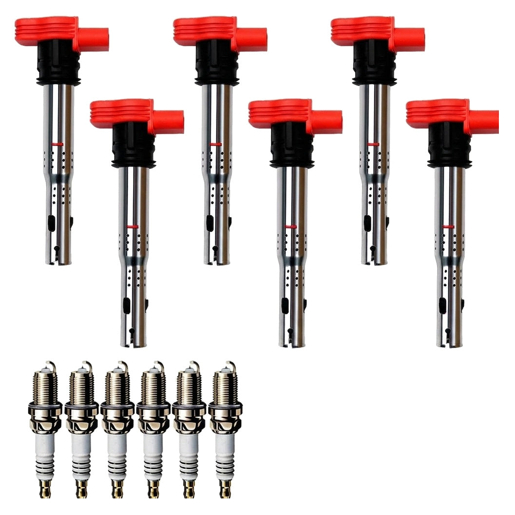 Ignition Coil and Iridium Spark Plugs for Audi A6 (2008-2011) 2.8L
