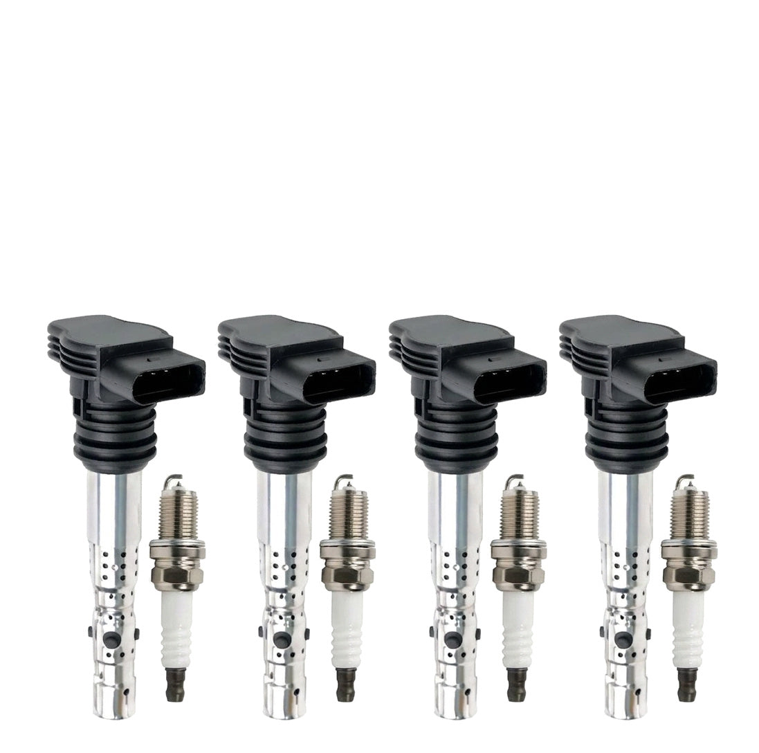 Ignition Coil and Iridium Spark Plugs for Audi S3 (2000-2004) 1.8L