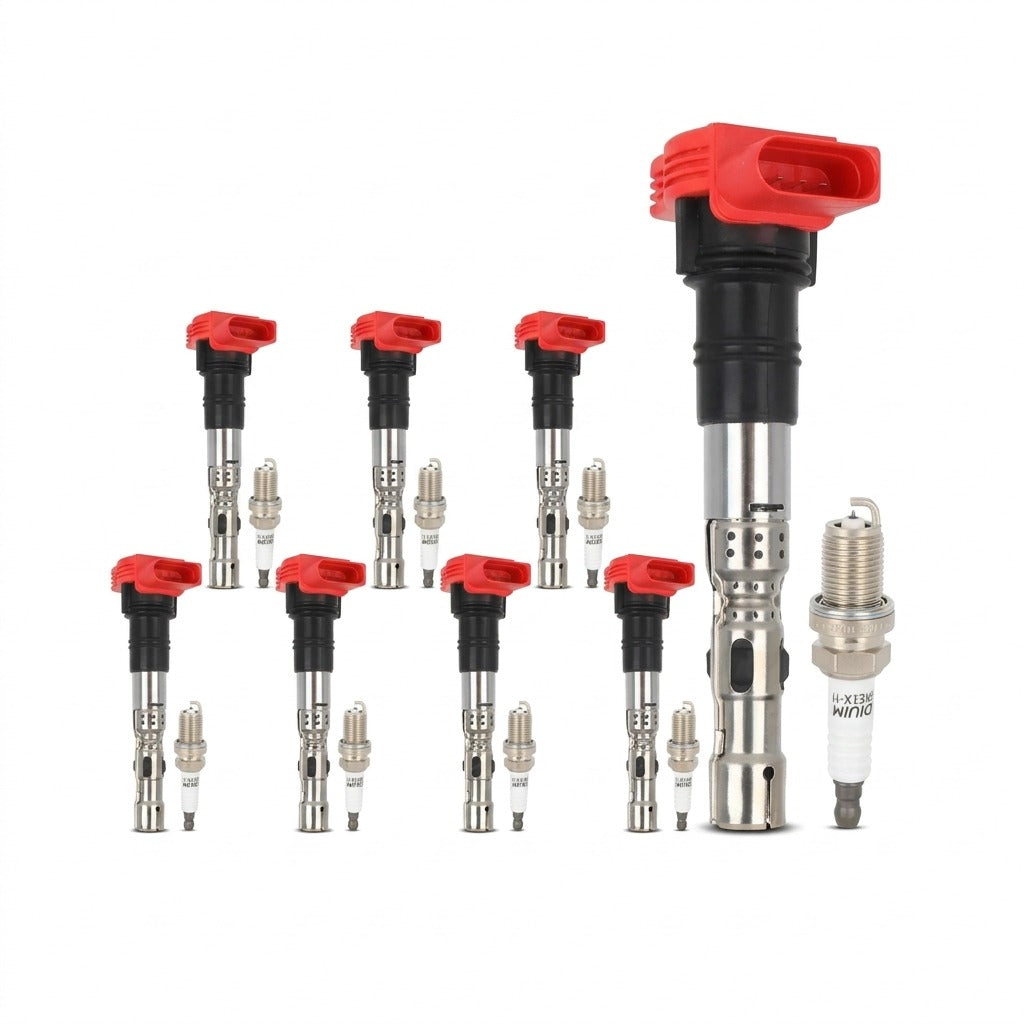 Ignition Coil and Iridium Spark Plugs for Audi S4 (2005-2009) 4.2L