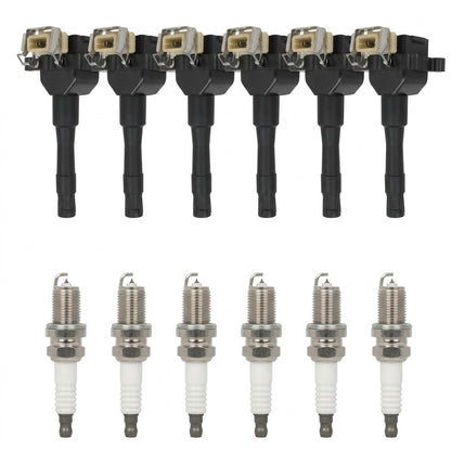 Ignition Coil and Iridium Spark Plugs for BMW 3 Series (1991-1995) 2.5L