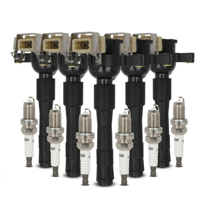 Ignition Coil and Iridium Spark Plugs for BMW 5 Series (1996-2000) 2.8L