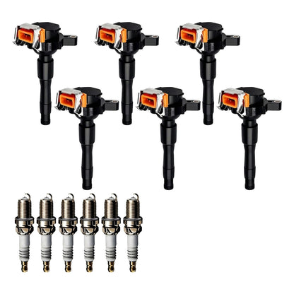 Ignition Coil and Iridium Spark Plugs for BMW 5 Series (2001-2002) 2.5L