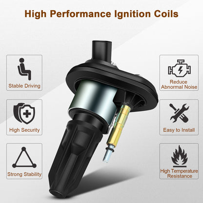 Ignition Coil and Iridium Spark Plugs for Chevrolet Trailblazer EXT (2002-2005) 4.2L