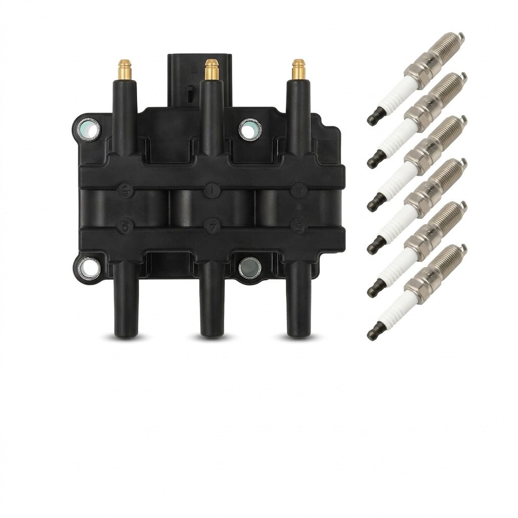 Ignition Coil and Iridium Spark Plugs for Chrysler Town & Country (2001-2010) 3.8L
