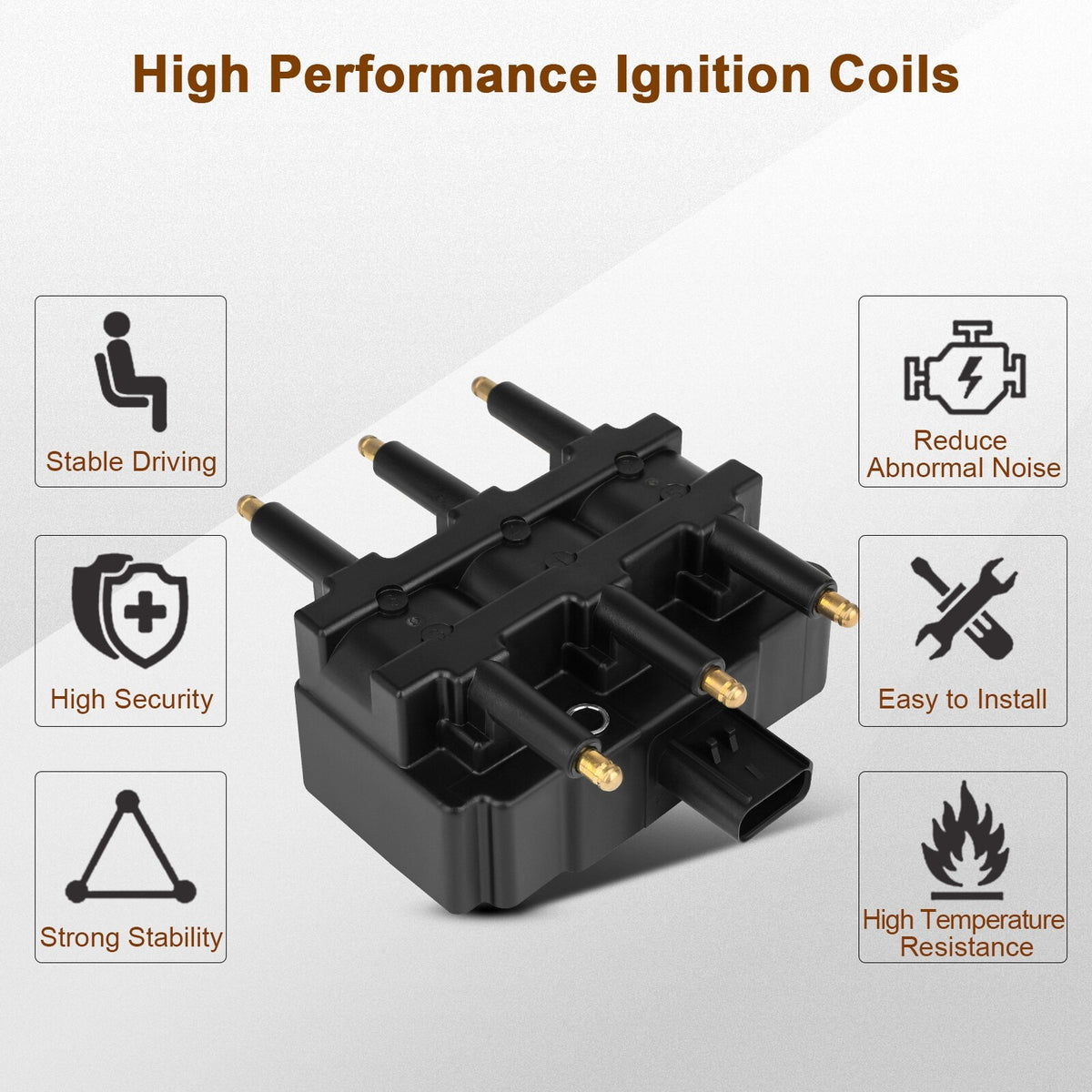 Ignition Coil and Iridium Spark Plugs for Chrysler Town & Country (2001-2010) 3.8L