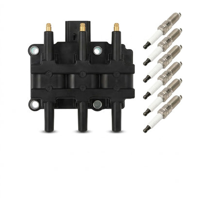 Ignition Coil and Iridium Spark Plugs for Dodge Caravan (2001-2007) 3.3L