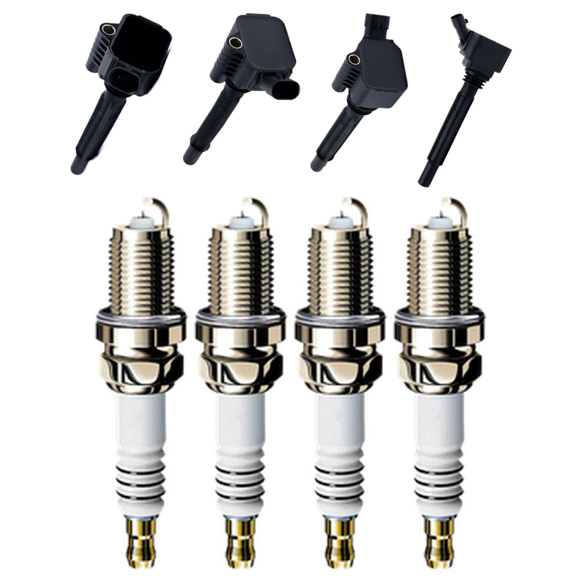 Ignition Coil and Iridium Spark Plugs for Fiat 500L (2014-2020) 1.4L