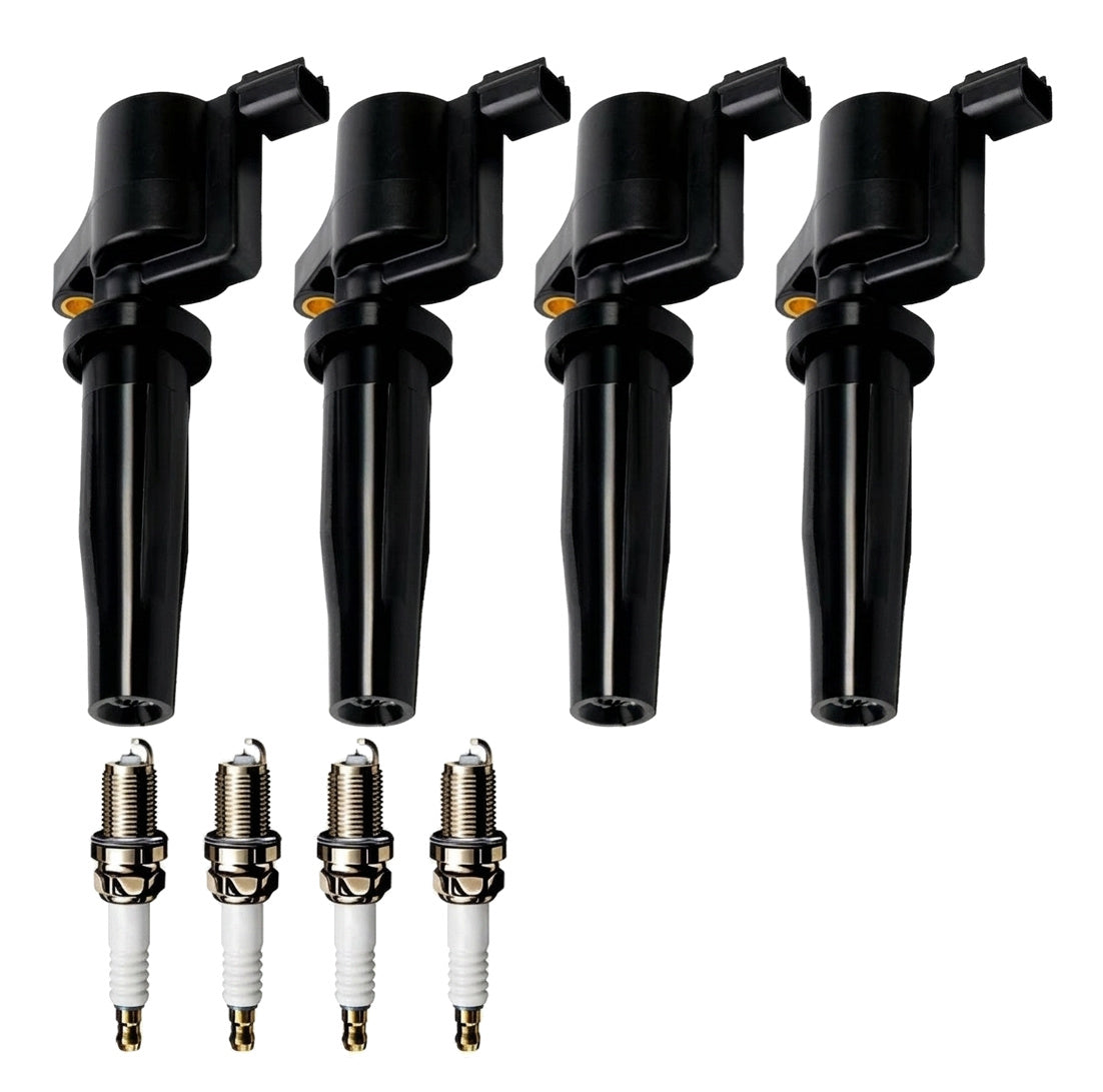 Ignition Coil and Iridium Spark Plugs for Ford Contour (1999-2000) 2.0L