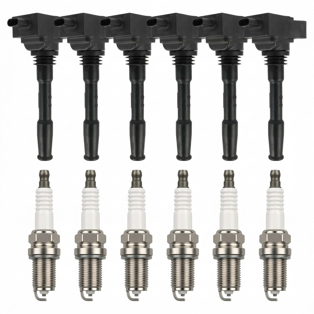 Ignition Coil and Iridium Spark Plugs for Ford Edge (2020-2023) 2.7L