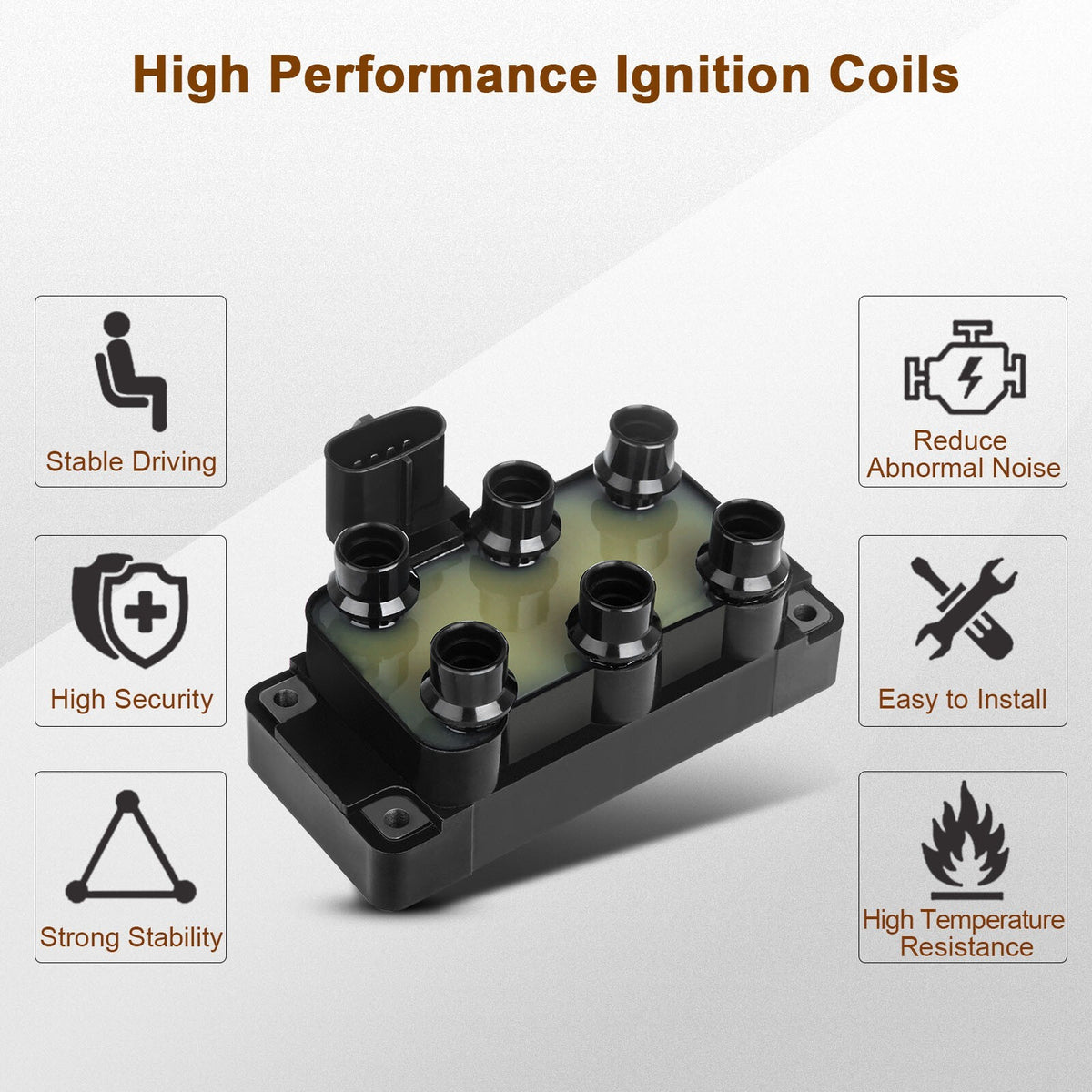Ignition Coil and Iridium Spark Plugs for Ford F-150 (1998-2000) 4.2L