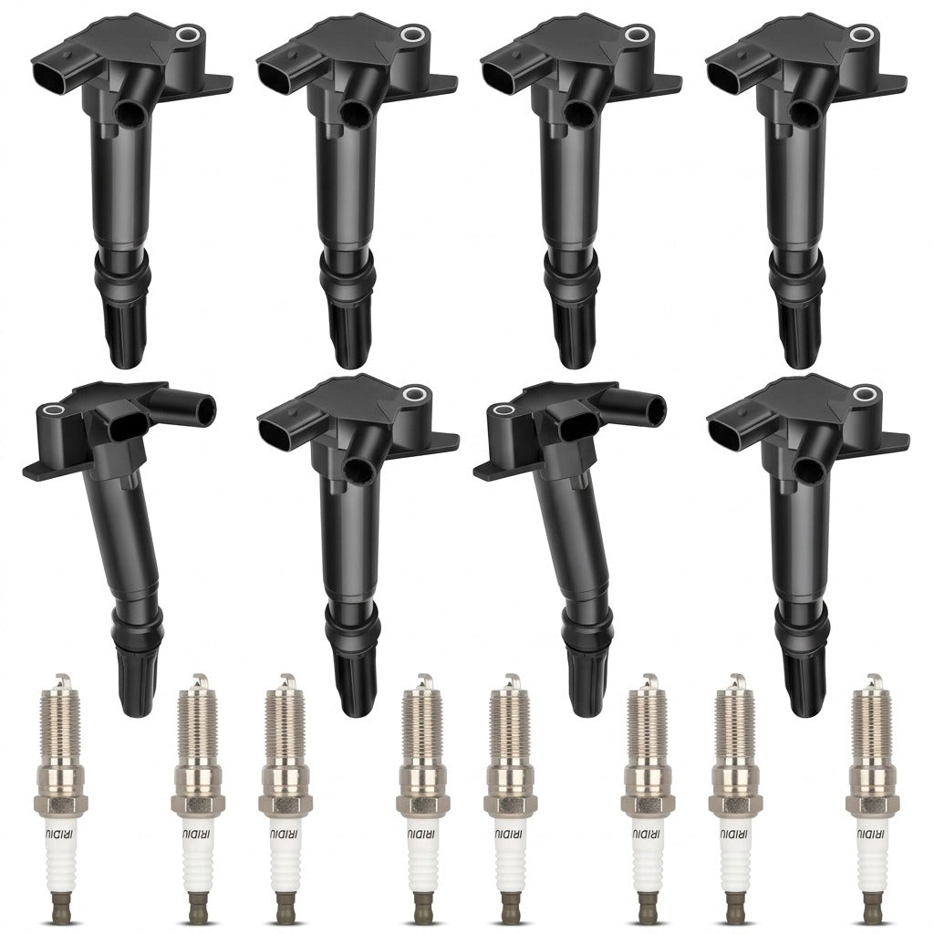 Ignition Coil and Iridium Spark Plugs for Ford F-250 Super Duty (2011-2016) 6.2L