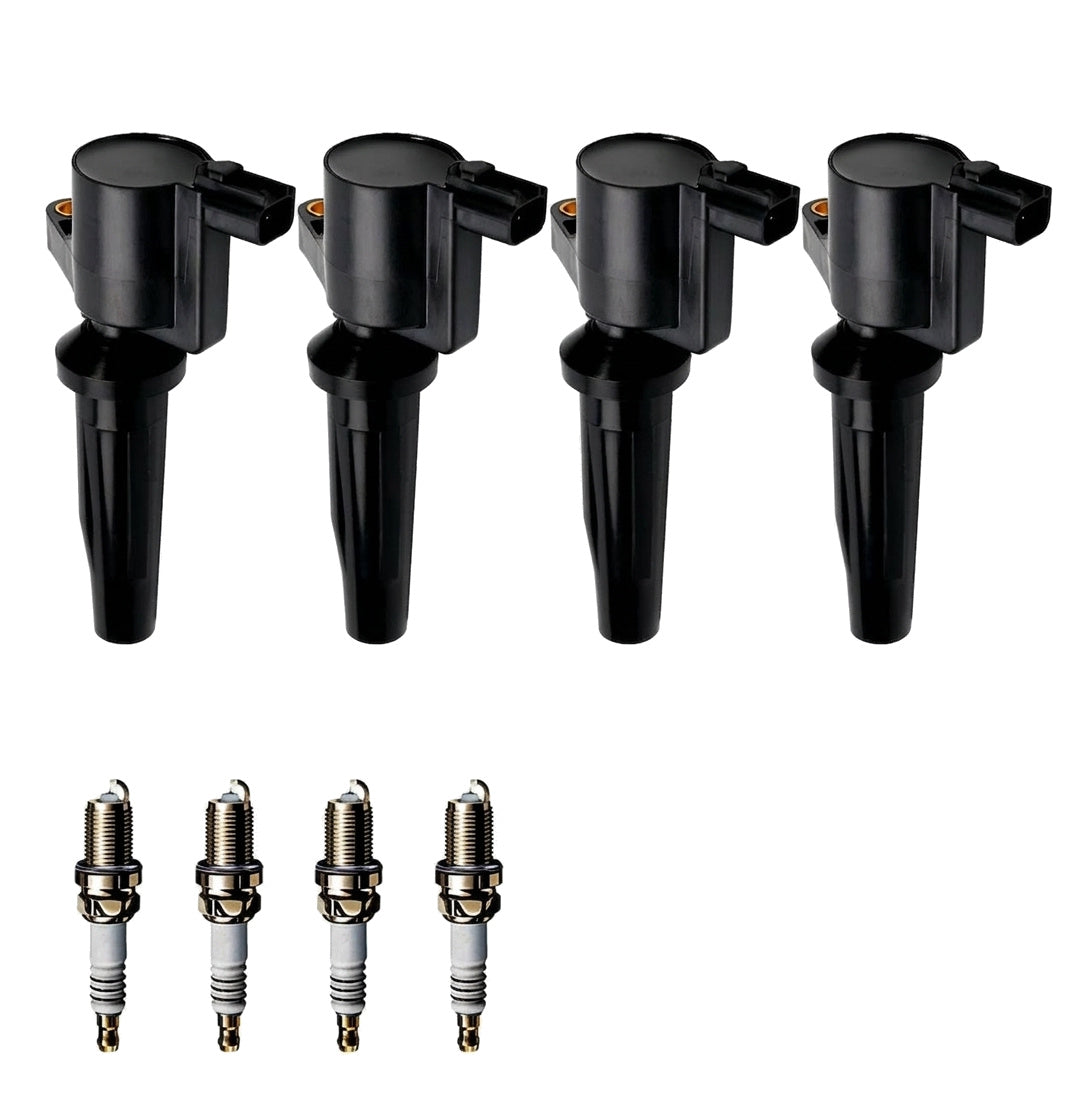 Ignition Coil and Iridium Spark Plugs for Ford Focus (2000-2011) 2.0L