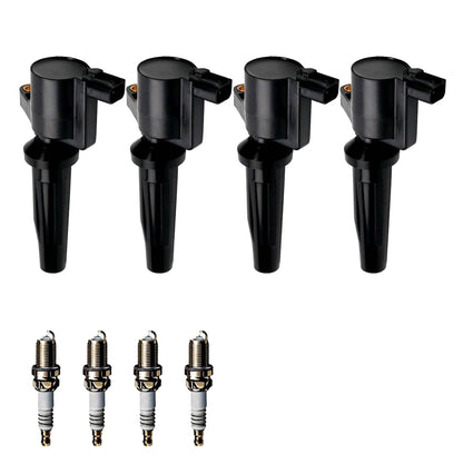 Ignition Coil and Iridium Spark Plugs for Ford Focus (2000-2011) 2.0L
