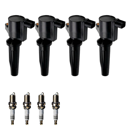 Ignition Coil and Iridium Spark Plugs for Ford Focus (2003-2007) 2.3L