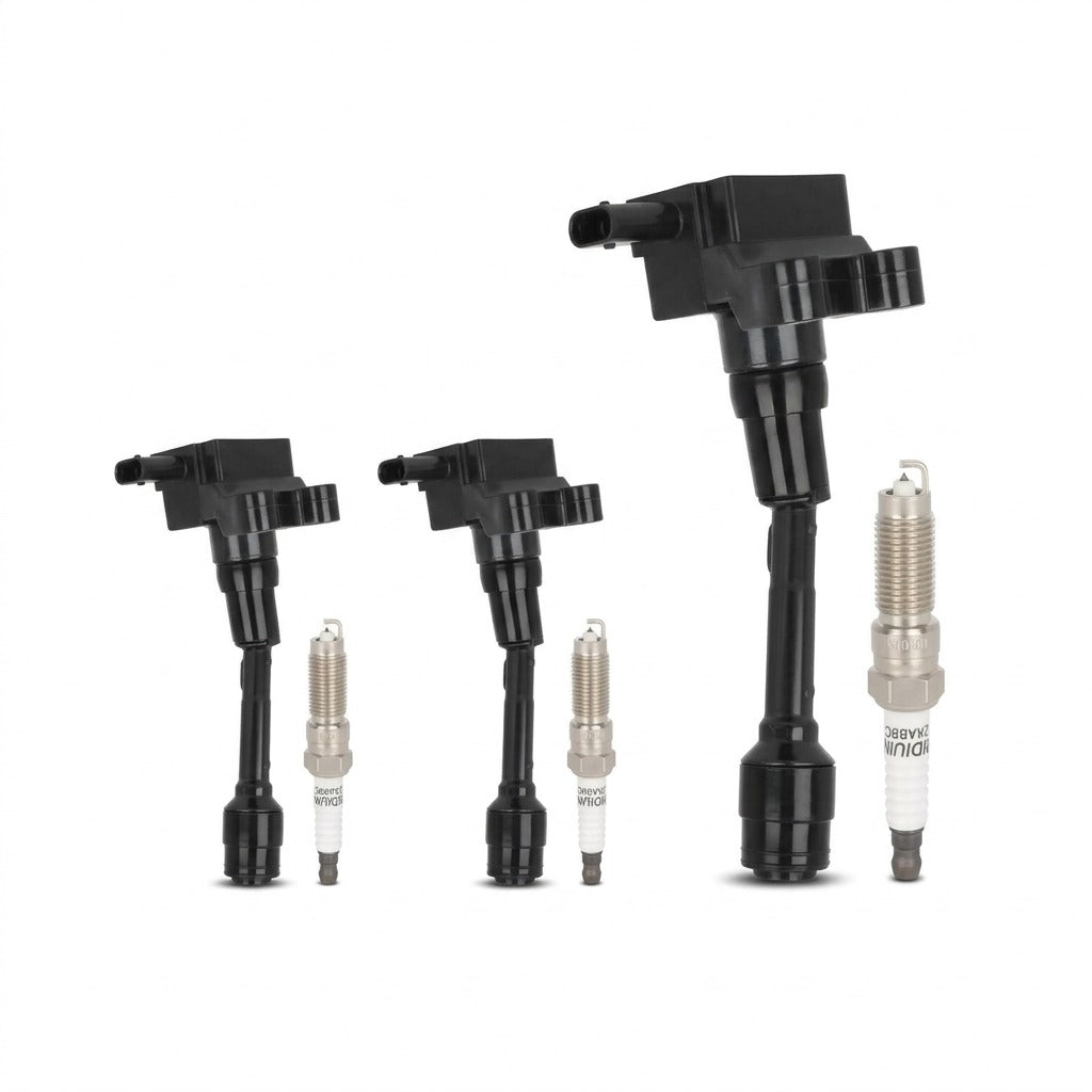 Ignition Coil and Iridium Spark Plugs for Ford Focus (2015-2018) 1.0L
