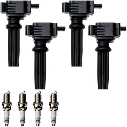Ignition Coil and Iridium Spark Plugs for Ford Focus (2016-2018) 2.3L