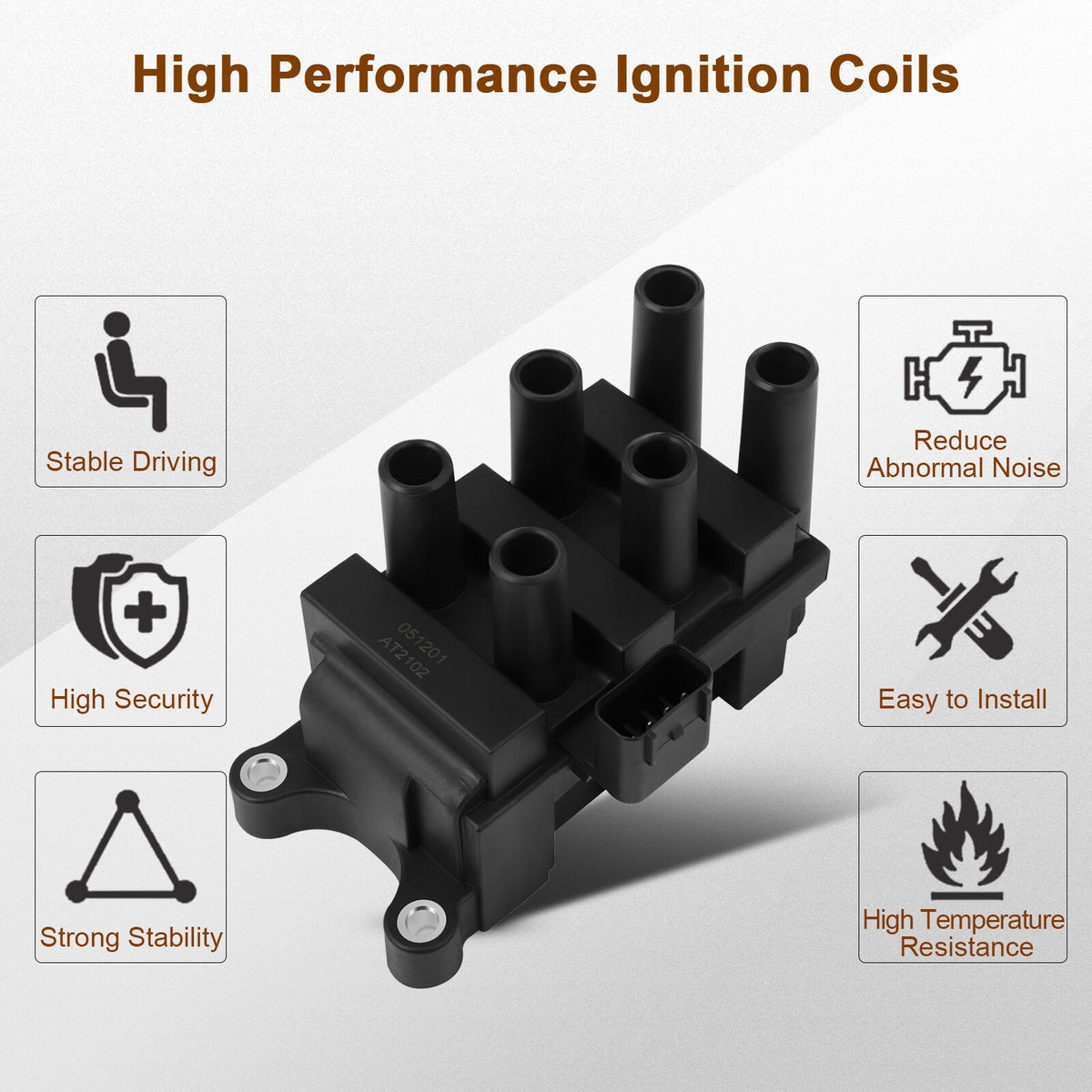 Ignition Coil and Iridium Spark Plugs for Ford Ranger (2001-2008) 3.0L
