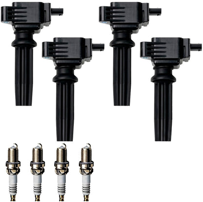 Ignition Coil and Iridium Spark Plugs for Ford Taurus (2013-2017) 2.0L