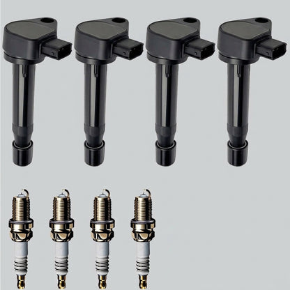 Ignition Coil and Iridium Spark Plugs for Honda Civic (2001-2005) 1.7L