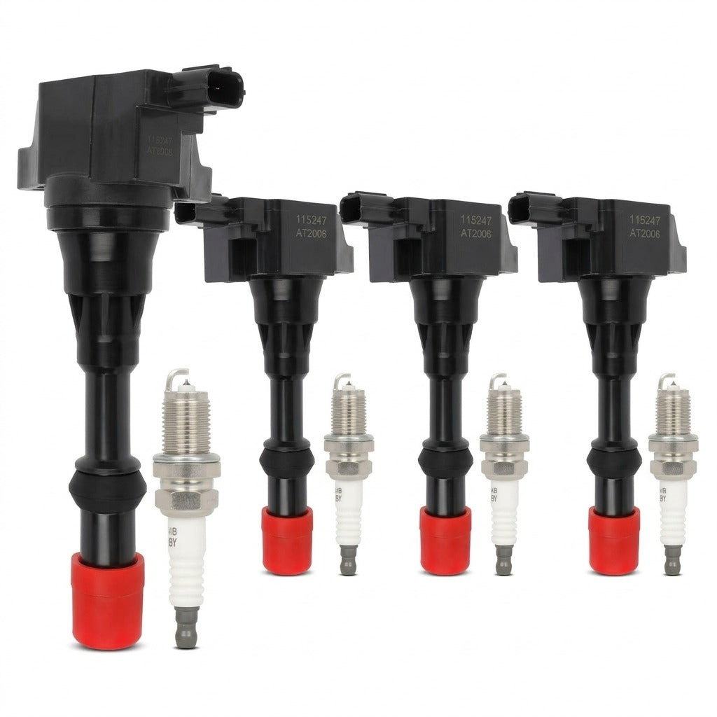 Ignition Coil and Iridium Spark Plugs for Honda Civic (2003-2005) 1.3L Hybrid
