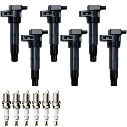 Ignition Coil and Iridium Spark Plugs for Hyundai Santa Fe (2007-2012) 3.3L 3.5L