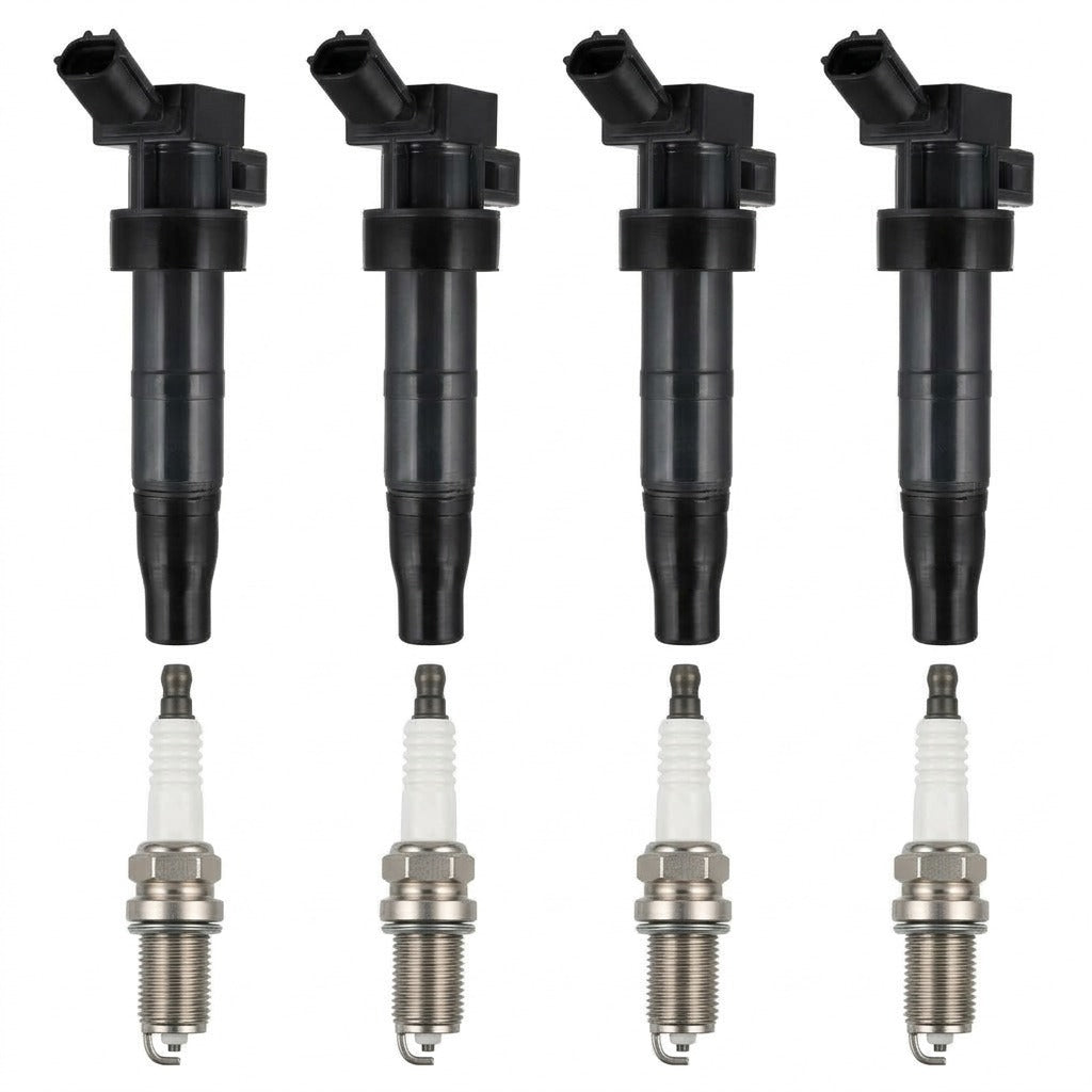 Ignition Coil and Iridium Spark Plugs for Hyundai Santa Fe Sport (2013-2015) 2.0L