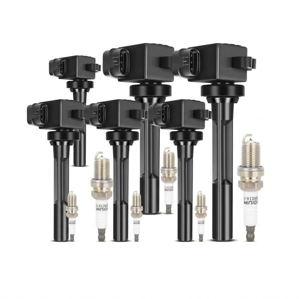 Ignition Coil and Iridium Spark Plugs for Isuzu Amigo Rodeo (1998-1999) 3.2L