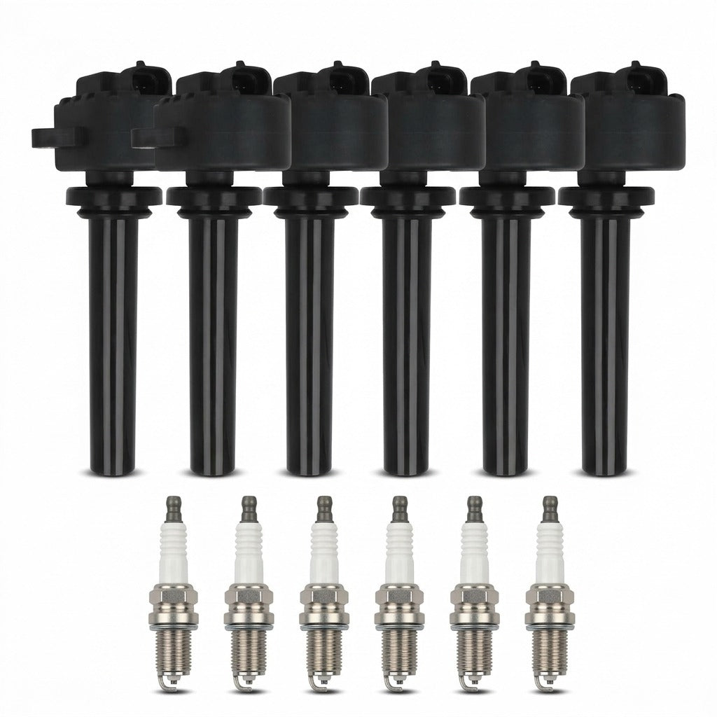 Ignition Coil and Iridium Spark Plugs for Isuzu Rodeo (2000-2004) 3.2L