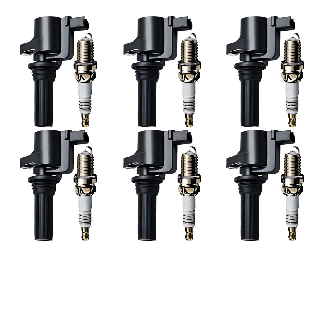 Ignition Coil and Iridium Spark Plugs for Jaguar S-Type (2000-2001) 3.0L