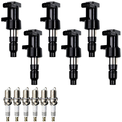 Ignition Coil and Iridium Spark Plugs for Jaguar S-Type (2002-2008) 3.0L