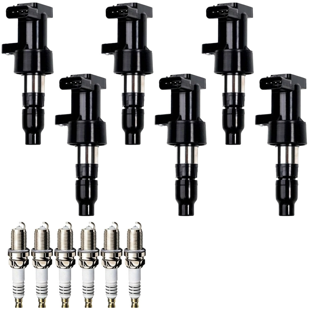 Ignition Coil and Iridium Spark Plugs for Jaguar X-Type (2002-2005) 2.5L