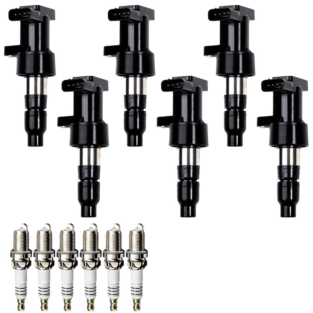 Ignition Coil and Iridium Spark Plugs for Jaguar X-Type (2002-2008) 3.0L