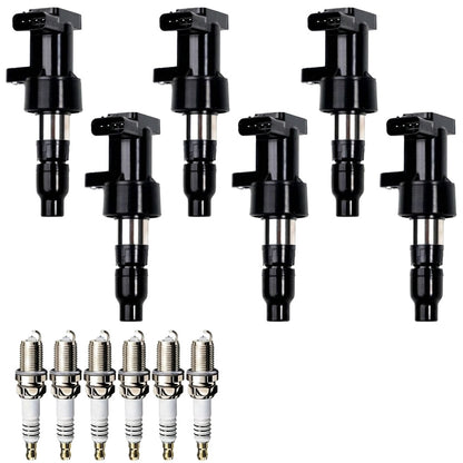 Ignition Coil and Iridium Spark Plugs for Jaguar X-Type (2002-2008) 3.0L
