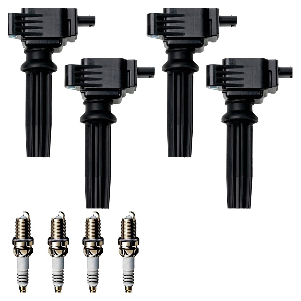 Ignition Coil and Iridium Spark Plugs for Jaguar XF (2013-2015) 2.0L