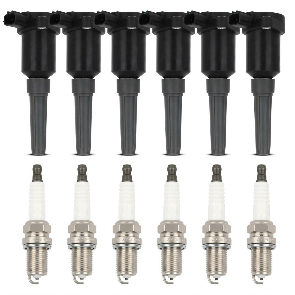 Ignition Coil and Iridium Spark Plugs for Jaguar XJ6 (1995-1997) 4.0L