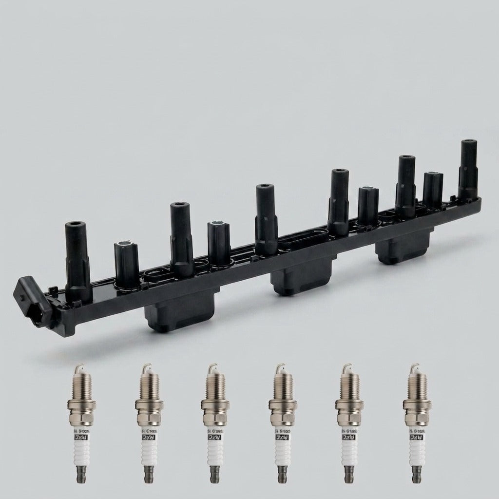 Ignition Coil and Iridium Spark Plugs for Jeep Cherokee (2000-2001) 4.0L